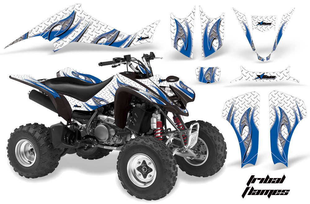 ATV Graphics Kit Quad Decal Sticker Wrap For Suzuki LTZ400 2009-2016 TRIBAL BLUE WHITE-atv motorcycle utv parts accessories gear helmets jackets gloves pantsAll Terrain Depot