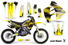 Load image into Gallery viewer, Graphics Kit Decal Sticker Wrap + # Plates For Suzuki RM125 RM250 1990-1992 CARBONX YELLOW-atv motorcycle utv parts accessories gear helmets jackets gloves pantsAll Terrain Depot