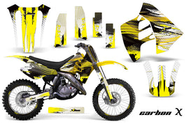 Graphics Kit Decal Sticker Wrap + # Plates For Suzuki RM125 RM250 1990-1992 CARBONX YELLOW-atv motorcycle utv parts accessories gear helmets jackets gloves pantsAll Terrain Depot