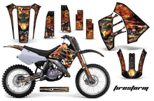 Load image into Gallery viewer, Dirt Bike Graphics Kit Decal Sticker Wrap For Suzuki RM125 RM250 1990-1992 FIRESTORM BLACK-atv motorcycle utv parts accessories gear helmets jackets gloves pantsAll Terrain Depot