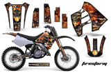 Dirt Bike Graphics Kit Decal Sticker Wrap For Suzuki RM125 RM250 1990-1992 FIRESTORM BLACK