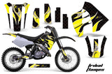 Dirt Bike Graphics Kit Decal Sticker Wrap For Suzuki RM125 RM250 1990-1992 TRIBAL YELLOW BLACK
