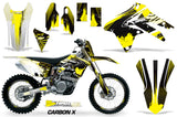 Graphics Kit Decal Sticker Wrap + # Plates For Suzuki RMX450Z 2009-2017 CARBONX YELLOW