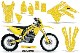 Dirt Bike Graphic Kit Decal Sticker Wrap For Suzuki RMX450Z 2009-2017 DIGICAMO YELLOW-atv motorcycle utv parts accessories gear helmets jackets gloves pantsAll Terrain Depot