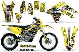 Dirt Bike Graphic Kit Decal Sticker Wrap For Suzuki RMX450Z 2009-2017 HATTER SILVER YELLOW-atv motorcycle utv parts accessories gear helmets jackets gloves pantsAll Terrain Depot