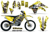 Dirt Bike Graphic Kit Decal Sticker Wrap For Suzuki RMX450Z 2009-2017 HATTER SILVER YELLOW