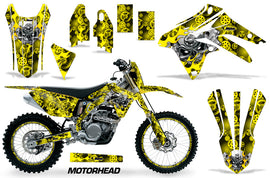 Graphics Kit Decal Sticker Wrap + # Plates For Suzuki RMX450Z 2009-2017 MOTORHEAD YELLOW-atv motorcycle utv parts accessories gear helmets jackets gloves pantsAll Terrain Depot