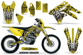 Dirt Bike Graphic Kit Decal Sticker Wrap For Suzuki RMX450Z 2009-2017 WIDOW BLACK YELLOW-atv motorcycle utv parts accessories gear helmets jackets gloves pantsAll Terrain Depot