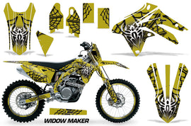Graphics Kit Decal Sticker Wrap + # Plates For Suzuki RMX450Z 2009-2017 WIDOW BLACK YELLOW-atv motorcycle utv parts accessories gear helmets jackets gloves pantsAll Terrain Depot