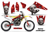 Dirt Bike Graphics Kit Decal Sticker Wrap For Suzuki RMZ250 2004-2006 BONES RED