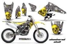 Load image into Gallery viewer, Dirt Bike Graphics Kit Decal Sticker Wrap For Suzuki RMZ250 2004-2006 CHECKERED YELLOW SILVER-atv motorcycle utv parts accessories gear helmets jackets gloves pantsAll Terrain Depot