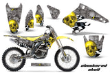 Graphics Kit Decal Sticker Wrap + # Plates For Suzuki RMZ250 2004-2006 CHECKERED YELLOW SILVER