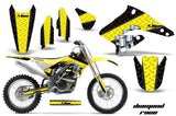 Dirt Bike Graphics Kit Decal Sticker Wrap For Suzuki RMZ250 2004-2006 DIAMOND RACE YELLOW BLACK