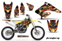 Load image into Gallery viewer, Dirt Bike Graphics Kit Decal Sticker Wrap For Suzuki RMZ250 2004-2006 FIRESTORM BLACK-atv motorcycle utv parts accessories gear helmets jackets gloves pantsAll Terrain Depot