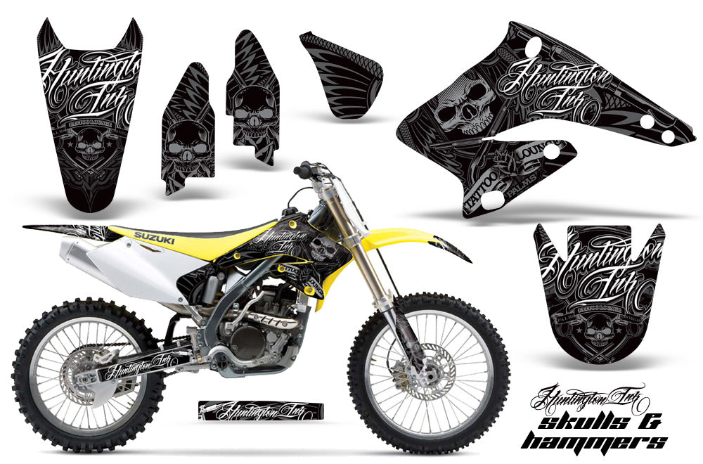 Dirt Bike Graphics Kit Decal Sticker Wrap For Suzuki RMZ250 2004-2006 HISH BLACK-atv motorcycle utv parts accessories gear helmets jackets gloves pantsAll Terrain Depot