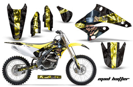 Dirt Bike Graphics Kit Decal Sticker Wrap For Suzuki RMZ250 2004-2006 HATTER BLACK YELLOW-atv motorcycle utv parts accessories gear helmets jackets gloves pantsAll Terrain Depot