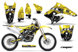 Dirt Bike Graphics Kit Decal Sticker Wrap For Suzuki RMZ250 2004-2006 REAPER YELLOW