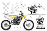 Dirt Bike Graphics Kit Decal Sticker Wrap For Suzuki RMZ250 2004-2006 RELOADED BLACK WHITE