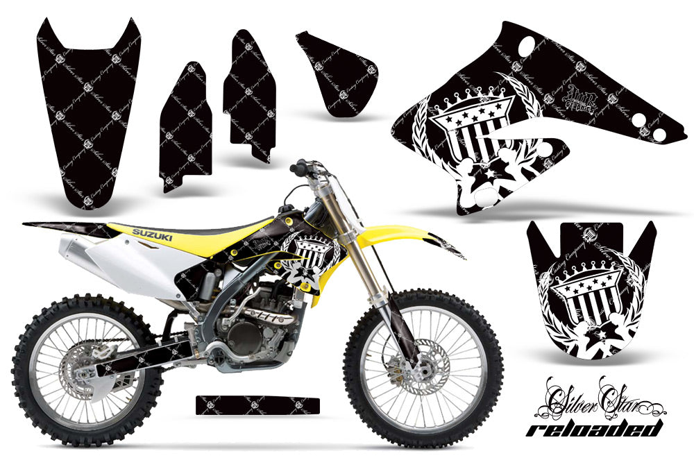 Dirt Bike Graphics Kit Decal Sticker Wrap For Suzuki RMZ250 2004-2006 RELOADED WHITE BLACK-atv motorcycle utv parts accessories gear helmets jackets gloves pantsAll Terrain Depot