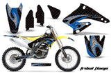 Dirt Bike Graphics Kit Decal Sticker Wrap For Suzuki RMZ250 2004-2006 TRIBAL BLUE BLACK