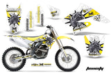 Dirt Bike Graphics Kit Decal Sticker Wrap For Suzuki RMZ250 2004-2006 TOXIC YELLOW WHITE