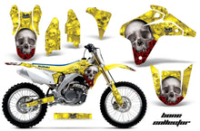 Load image into Gallery viewer, Dirt Bike Graphics Kit Decal Sticker Wrap For Suzuki RMZ450 2005-2006 BONES YELLOW-atv motorcycle utv parts accessories gear helmets jackets gloves pantsAll Terrain Depot