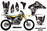 Graphics Kit Decal Sticker Wrap + # Plates For Suzuki RMZ450 2005-2006 CHECKERED SILVER BLACK