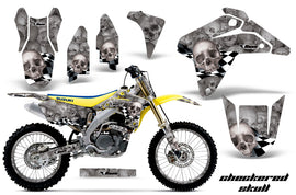 Graphics Kit Decal Sticker Wrap + # Plates For Suzuki RMZ450 2005-2006 CHECKERED SILVER-atv motorcycle utv parts accessories gear helmets jackets gloves pantsAll Terrain Depot