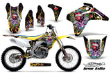 Dirt Bike Graphics Kit Decal Sticker Wrap For Suzuki RMZ450 2005-2006 EDHLK BLACK