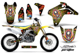 Dirt Bike Graphics Kit Decal Sticker Wrap For Suzuki RMZ450 2005-2006 EDHP YELLOW