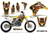 Dirt Bike Graphics Kit Decal Sticker Wrap For Suzuki RMZ450 2005-2006 FIRESTORM YELLOW