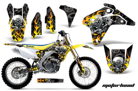 Dirt Bike Graphics Kit Decal Sticker Wrap For Suzuki RMZ450 2005-2006 MOTORHEAD BLACK-atv motorcycle utv parts accessories gear helmets jackets gloves pantsAll Terrain Depot