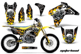 Graphics Kit Decal Sticker Wrap + # Plates For Suzuki RMZ450 2005-2006 MOTORHEAD BLACK