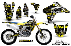 Dirt Bike Graphics Kit Decal Sticker Wrap For Suzuki RMZ450 2005-2006 SSSH YELLOW BLACK-atv motorcycle utv parts accessories gear helmets jackets gloves pantsAll Terrain Depot