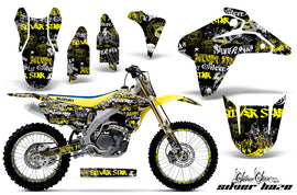 Graphics Kit Decal Sticker Wrap + # Plates For Suzuki RMZ450 2005-2006 SSSH YELLOW BLACK-atv motorcycle utv parts accessories gear helmets jackets gloves pantsAll Terrain Depot