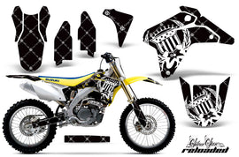 Dirt Bike Graphics Kit Decal Sticker Wrap For Suzuki RMZ450 2005-2006 RELOADED WHITE BLACK-atv motorcycle utv parts accessories gear helmets jackets gloves pantsAll Terrain Depot