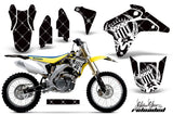 Dirt Bike Graphics Kit Decal Sticker Wrap For Suzuki RMZ450 2005-2006 RELOADED WHITE BLACK