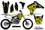 Dirt Bike Graphics Kit Decal Sticker Wrap For Suzuki RMZ450 2005-2006 RELOADED YELLOW BLACK