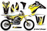Graphics Kit Decal Sticker Wrap + # Plates For Suzuki RMZ450 2005-2006 TRIBAL YELLOW BLACK