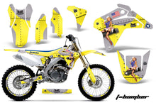 Load image into Gallery viewer, Dirt Bike Graphics Kit Decal Sticker Wrap For Suzuki RMZ450 2005-2006 TBOMBER YELLOW-atv motorcycle utv parts accessories gear helmets jackets gloves pantsAll Terrain Depot