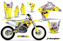 Dirt Bike Graphics Kit Decal Sticker Wrap For Suzuki RMZ450 2005-2006 TBOMBER YELLOW-atv motorcycle utv parts accessories gear helmets jackets gloves pantsAll Terrain Depot