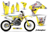 Dirt Bike Graphics Kit Decal Sticker Wrap For Suzuki RMZ450 2005-2006 TBOMBER YELLOW