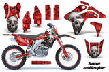 Graphics Kit MX Decal Sticker Wrap + # Plates For Suzuki RMZ450 2007 BONES RED
