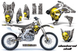 Dirt Bike Graphics Kit MX Decal Sticker Wrap For Suzuki RMZ450 2007 CHECKERED YELLOW BLACK
