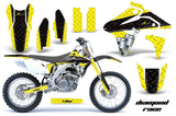 Dirt Bike Graphics Kit MX Decal Sticker Wrap For Suzuki RMZ450 2007 DIAMOND RACE YELLOW BLACK