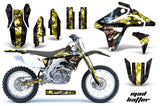 Dirt Bike Graphics Kit MX Decal Sticker Wrap For Suzuki RMZ450 2007 HATTER YELLOW BLACK