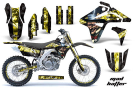 Graphics Kit MX Decal Sticker Wrap + # Plates For Suzuki RMZ450 2007 HATTER YELLOW BLACK-atv motorcycle utv parts accessories gear helmets jackets gloves pantsAll Terrain Depot