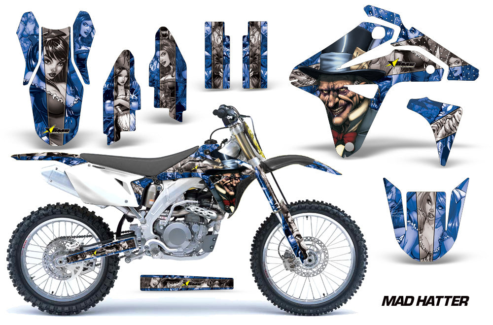 Dirt Bike Graphics Kit MX Decal Sticker Wrap For Suzuki RMZ450 2007 HATTER BLUE SILVER-atv motorcycle utv parts accessories gear helmets jackets gloves pantsAll Terrain Depot