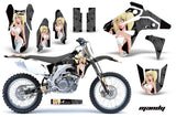 Dirt Bike Graphics Kit MX Decal Sticker Wrap For Suzuki RMZ450 2007 MANDY WHITE BLACK