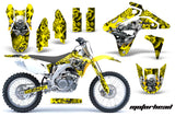 Dirt Bike Graphics Kit MX Decal Sticker Wrap For Suzuki RMZ450 2007 MOTORHEAD YELLOW